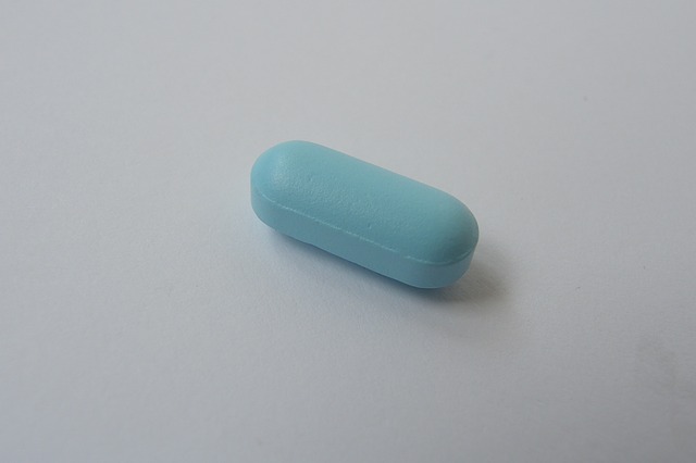 modrá tableta